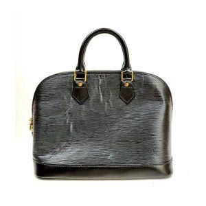 AUTHENTIC Louis Vuitton LV Hand Bag  Alma Black Epi